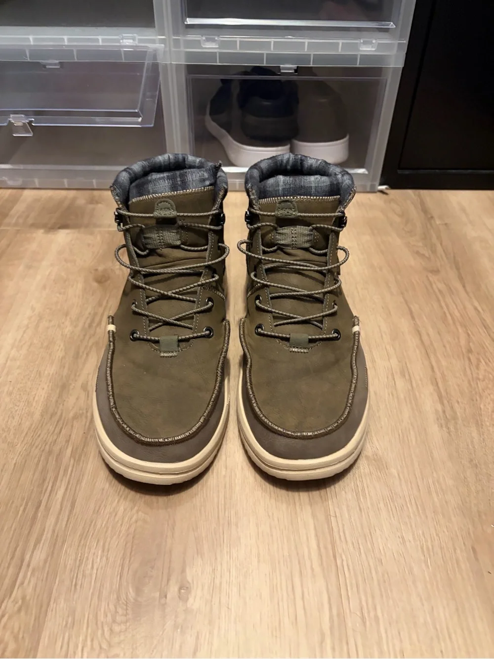 Men's Hey Dude Olive High-Top Casual Boots